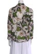 Maje Floral Print Three-Quarter Sleeve Blouse