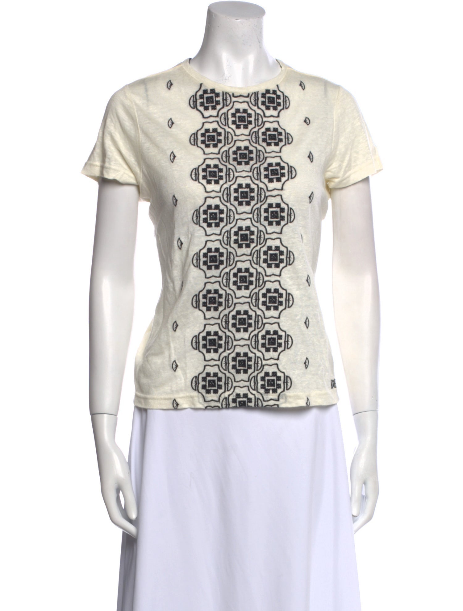 Maje Linen Printed T-Shirt