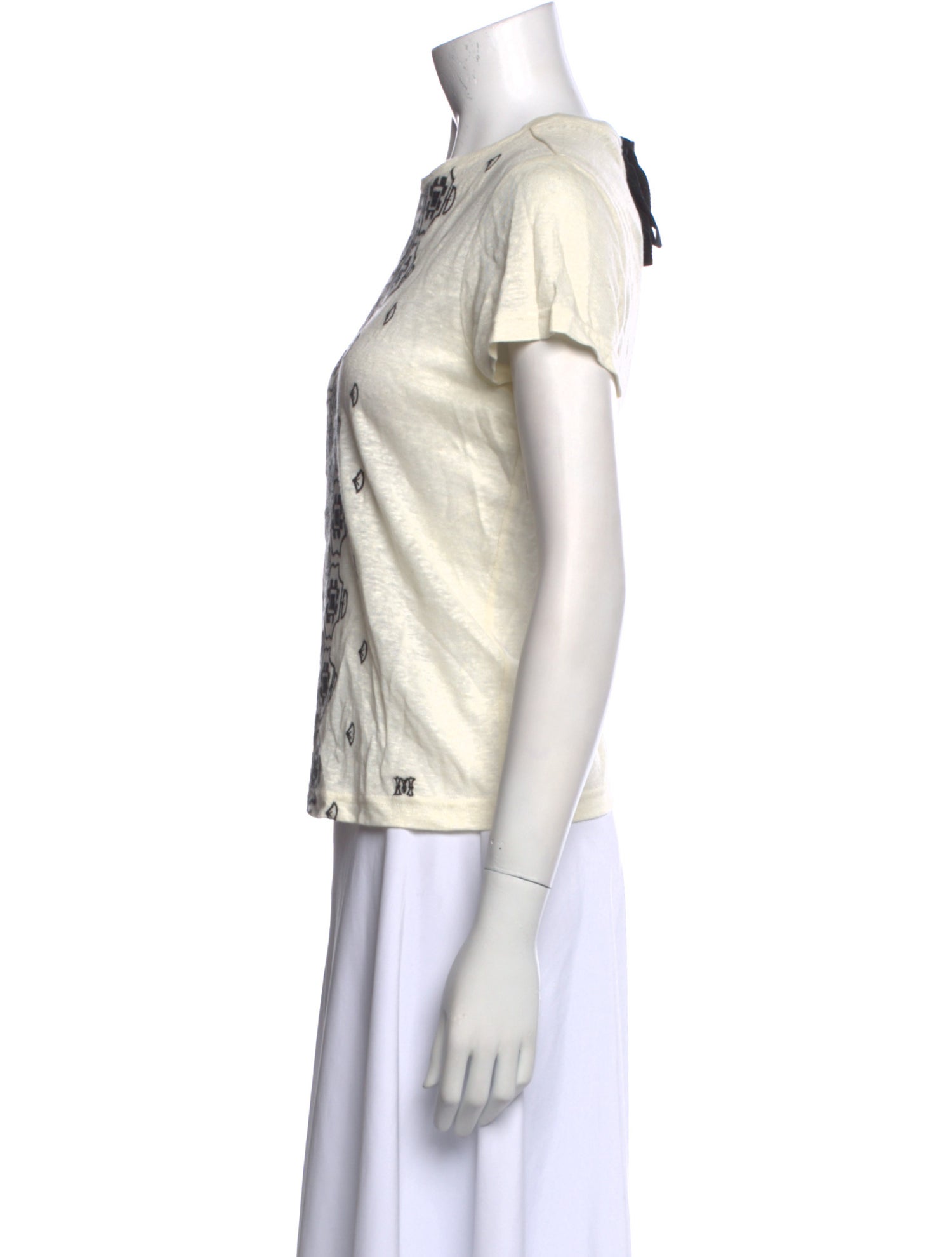 Maje Linen Printed T-Shirt