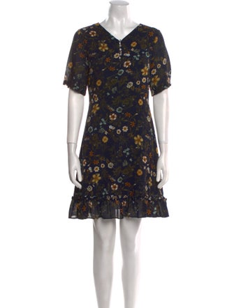 Maje Floral Print Mini Dress