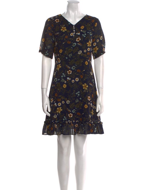 Maje Floral Print Mini Dress
