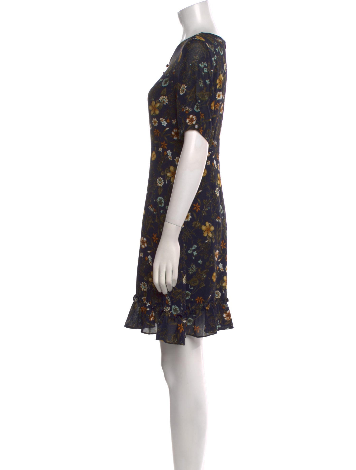 Maje Floral Print Mini Dress