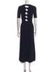 Maje Crew Neck Long Dress