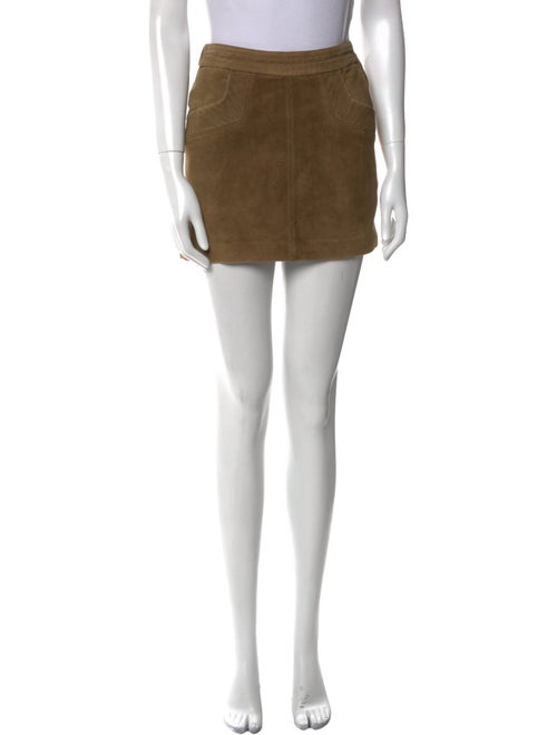 Maje Leather Mini Skirt