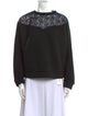 Maje Bateau Neckline Long Sleeve Sweatshirt
