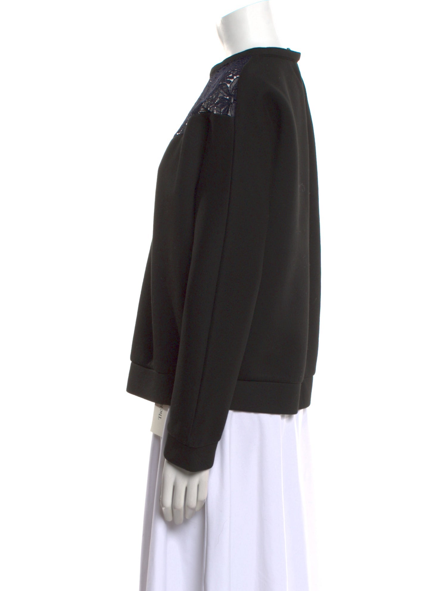 Maje Bateau Neckline Long Sleeve Sweatshirt