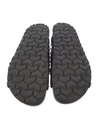 Maje Leather Studded Accents Slides