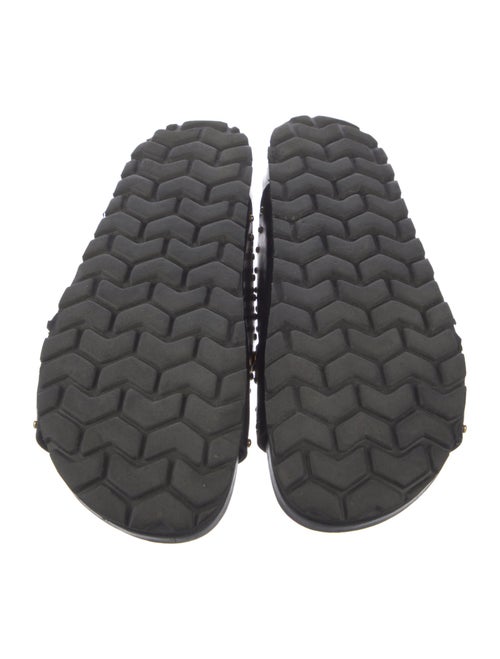 Maje Leather Studded Accents Slides