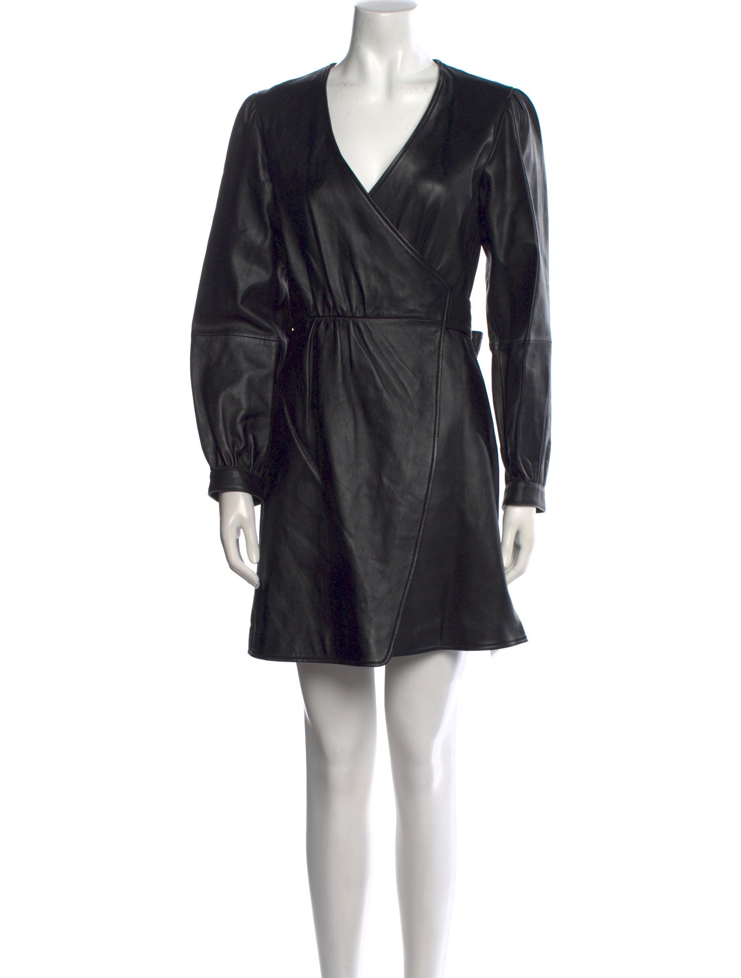 Maje Lamb Leather Mini Dress w/ Tags
