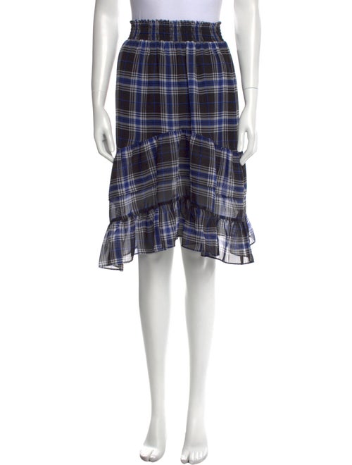 Maje Plaid Print Knee-Length Skirt