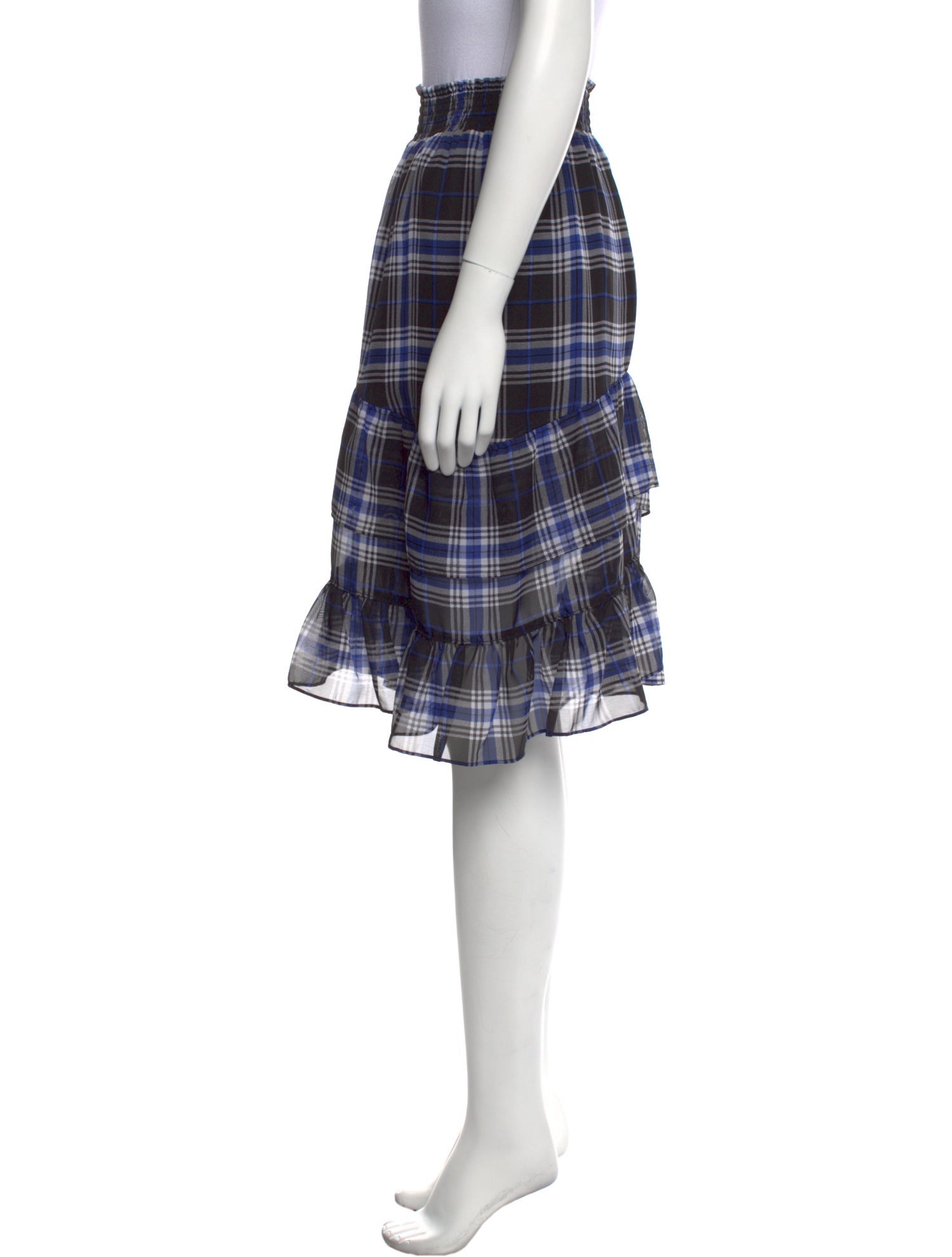 Maje Plaid Print Knee-Length Skirt