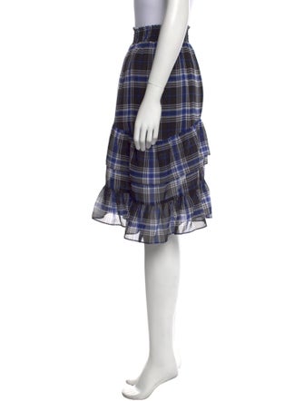 Maje Plaid Print Knee-Length Skirt