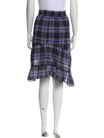 Maje Plaid Print Knee-Length Skirt