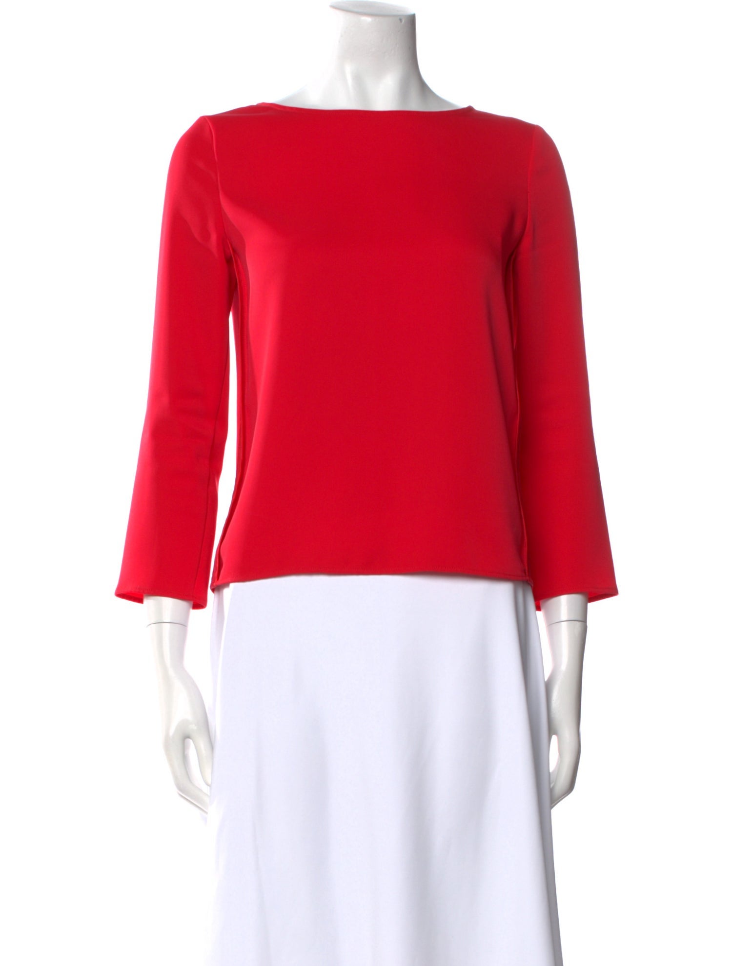 Maje Bateau Neckline Three-Quarter Sleeve Top