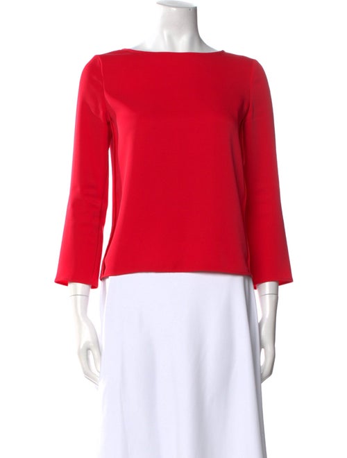 Maje Bateau Neckline Three-Quarter Sleeve Top