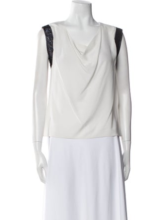 Maje Silk Cowl Neck Blouse