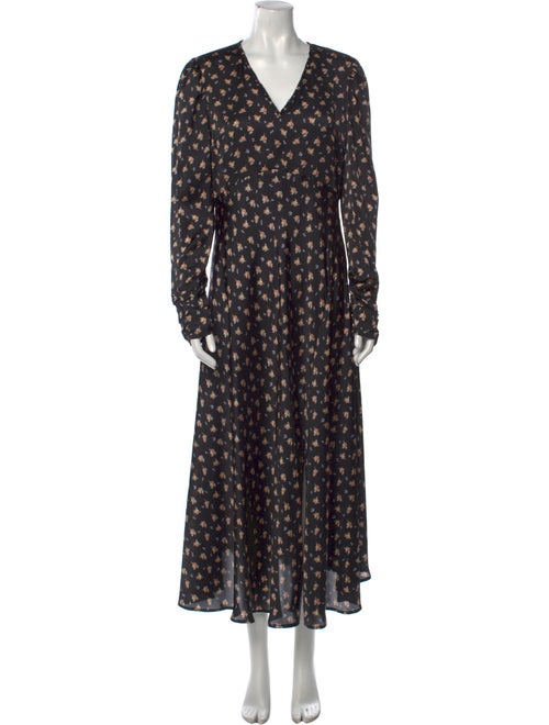 Maje Floral Print Long Dress