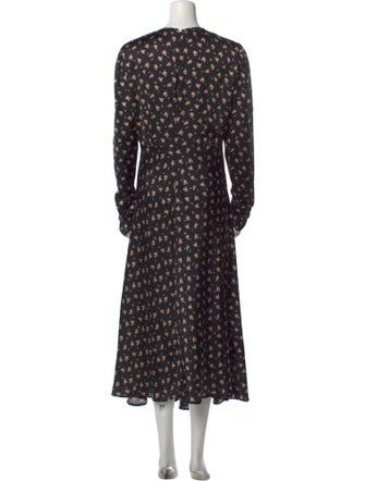 Maje Floral Print Long Dress