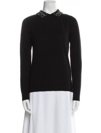 Maje Wool Mock Neck Sweatshirt