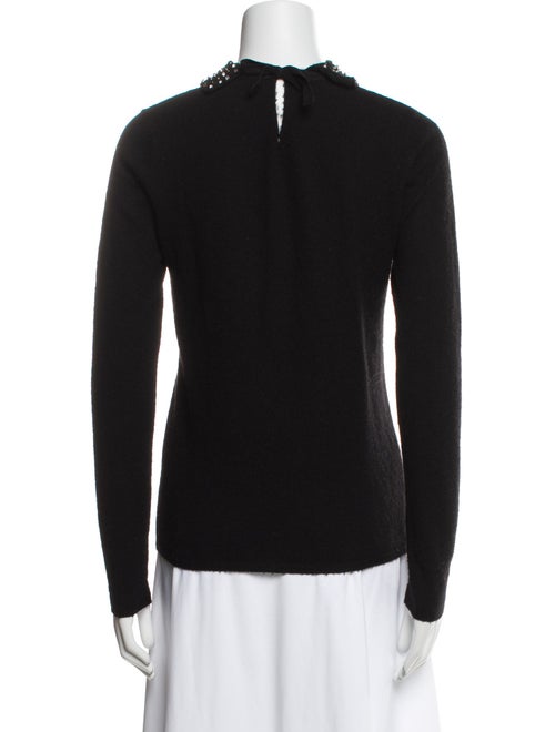 Maje Wool Mock Neck Sweatshirt