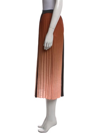 Maje Pleated Accents Midi Length Skirt