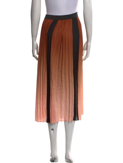 Maje Pleated Accents Midi Length Skirt