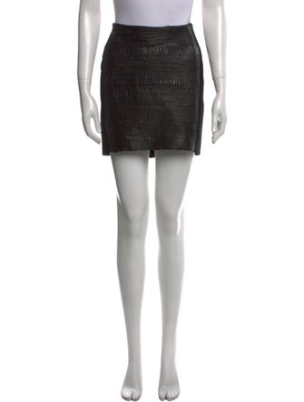Maje Lamb Leather Mini Skirt