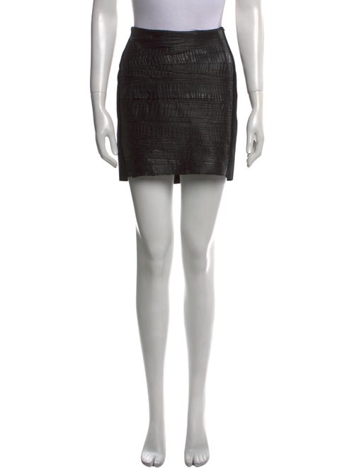 Maje Lamb Leather Mini Skirt