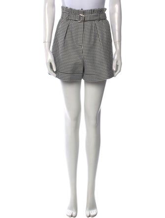 Maje Plaid Print Mini Shorts