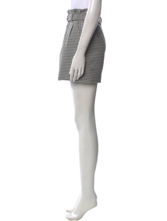 Maje Plaid Print Mini Shorts