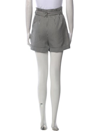 Maje Plaid Print Mini Shorts