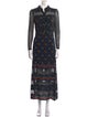 Maje Floral Print Long Dress