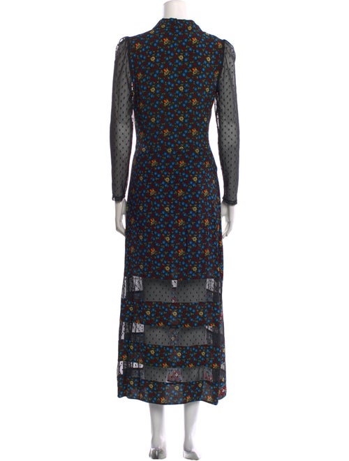 Maje Floral Print Long Dress