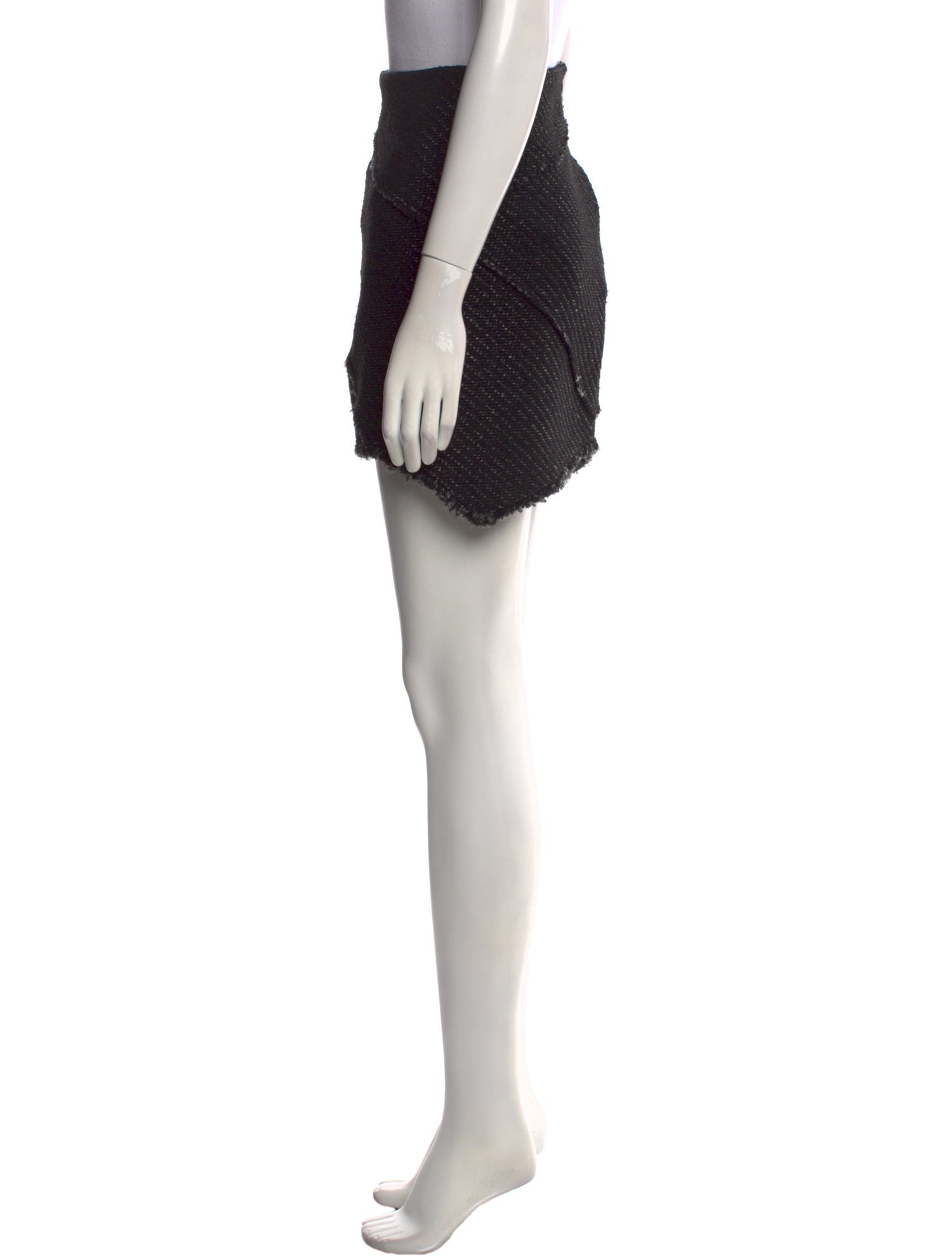 Maje Raw-Edge Trim Mini Skirt