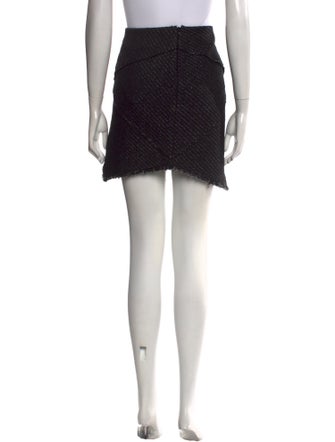 Maje Raw-Edge Trim Mini Skirt
