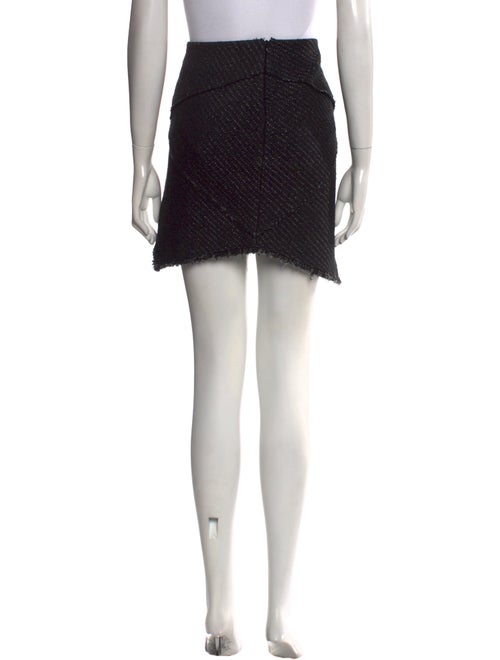 Maje Raw-Edge Trim Mini Skirt