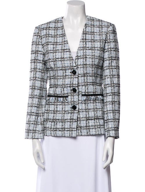Maje Plaid Print Blazer