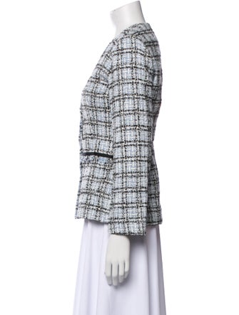 Maje Plaid Print Blazer