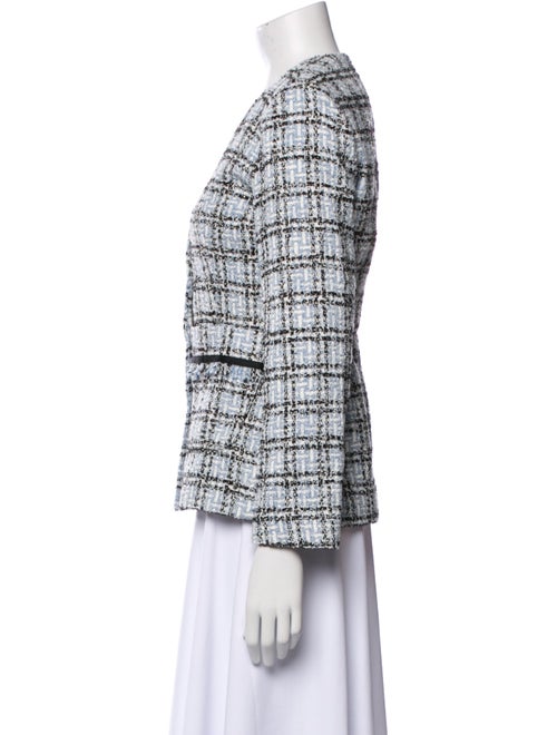 Maje Plaid Print Blazer