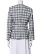 Maje Plaid Print Blazer