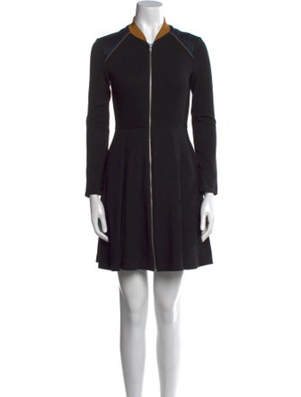 Maje Mock Neck Mini Dress