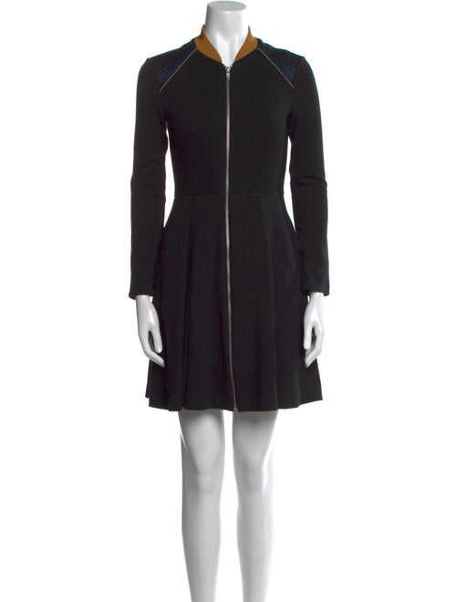 Maje Mock Neck Mini Dress