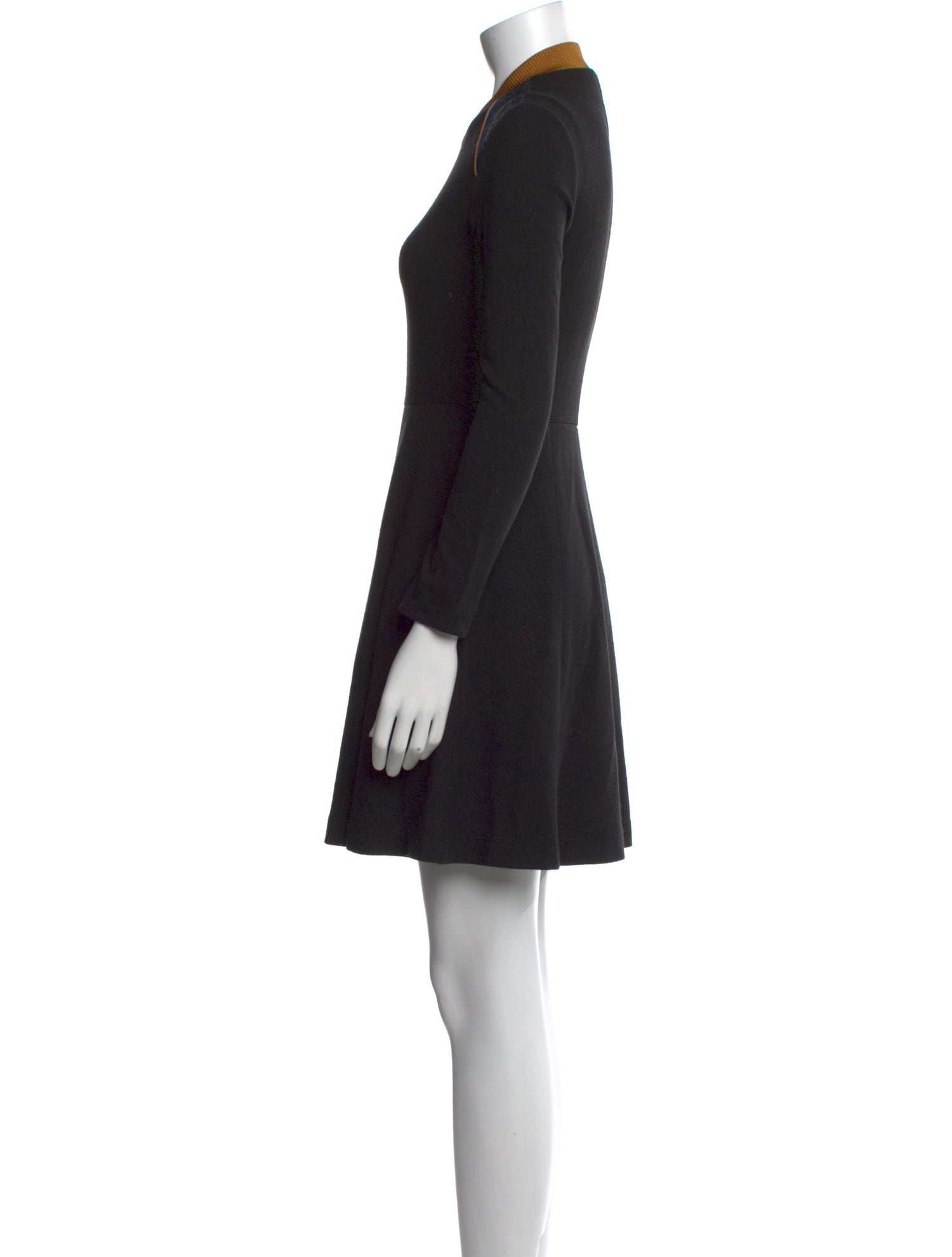 Maje Mock Neck Mini Dress