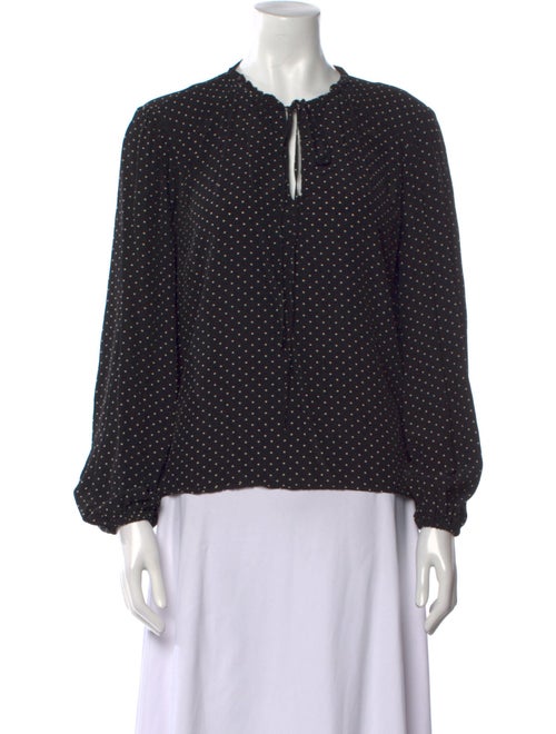 Maje Silk Polka Dot Print Blouse