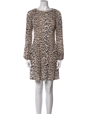 Maje Animal Print Mini Dress