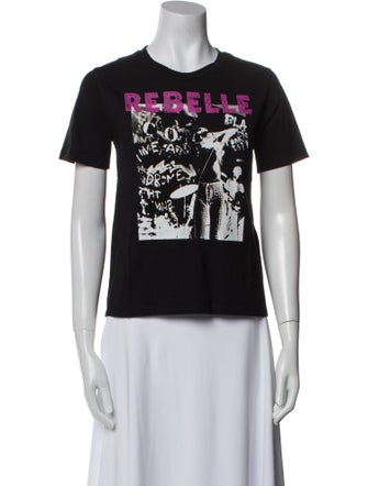 Maje Graphic Print Crew Neck T-Shirt