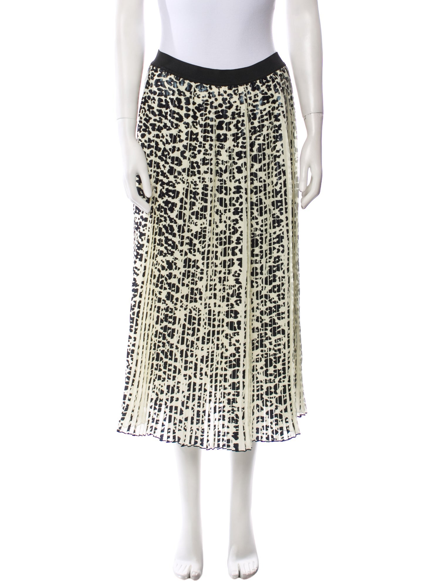 Maje Animal Print Midi Length Skirt