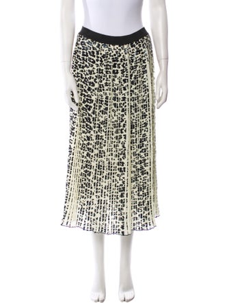 Maje Animal Print Midi Length Skirt