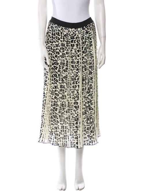 Maje Animal Print Midi Length Skirt