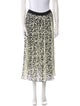 Maje Animal Print Midi Length Skirt